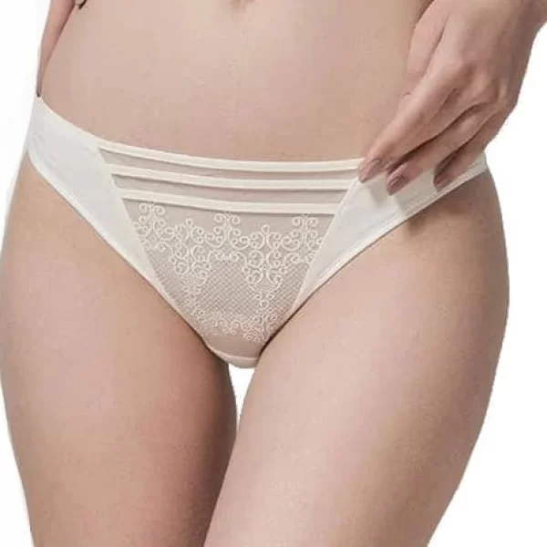 Γυναικείο Brazilian Slip Luna Baroc Tattoo Effect Ιβουάρ