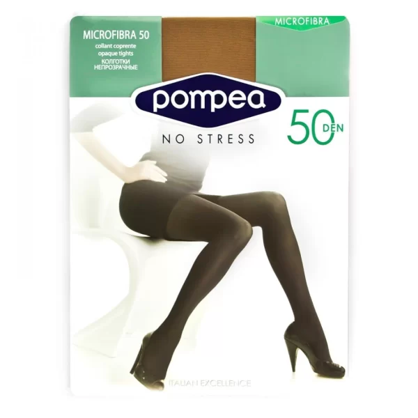 Γυναικείο Καλσόν POMPEA Ελαστικό Microfibra 50den Καφέ