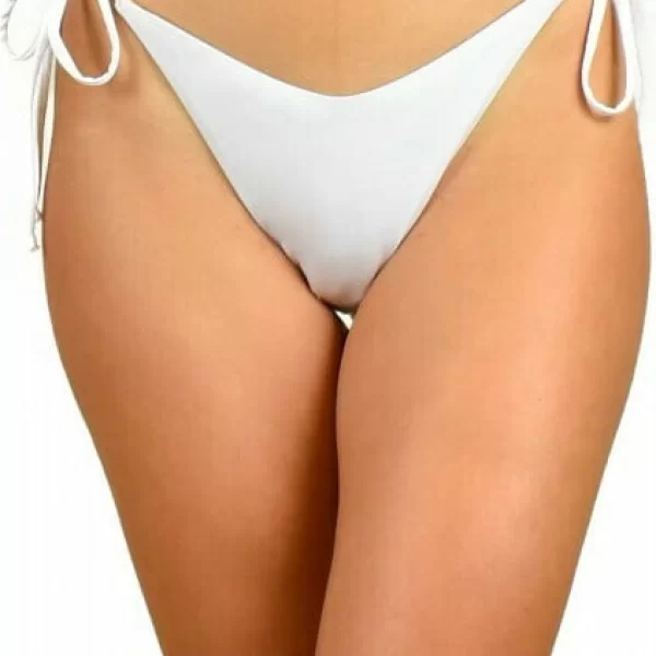 Γυναικείο Μαγιό BLU4U Bikini Κανονικό Κοφτό Δετό στο Πλάι Λευκό