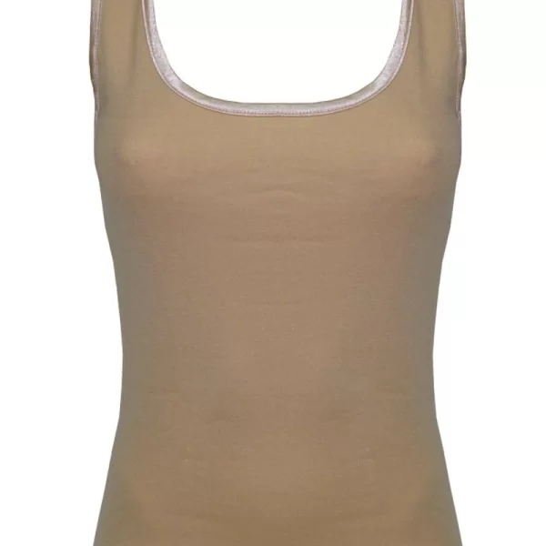 Γυναικείο Φανελάκι Τοπ Helios Αμάνικο (2pack) Μπεζ