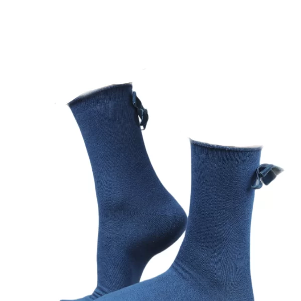 Γυναικείες Κάλτσες Noidinotte Με Φιόγκο Πετρόλ