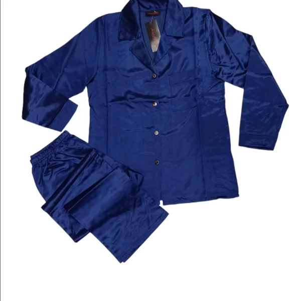 Γυναικεία Πιτζάμα Secret Point Σατέν Μπλε