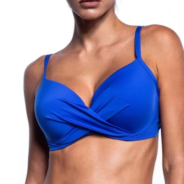 Γυναικείο Μαγιό BLUEPOINT Bikini Top Ντραπέ Cup E Μπλε Ρουά