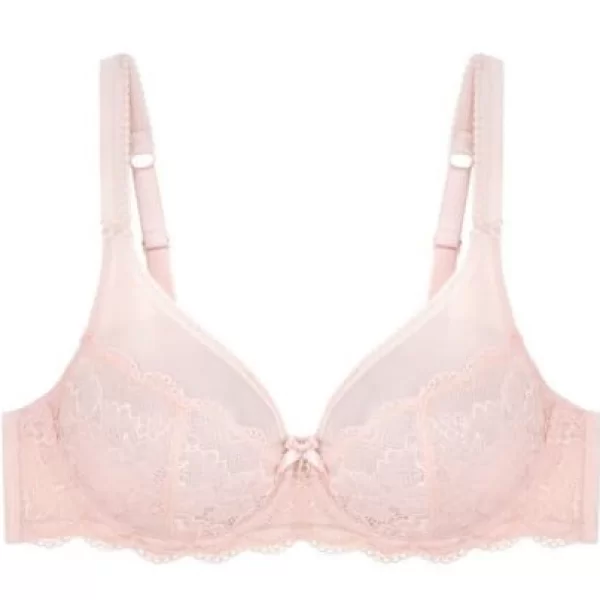 Γυναικείο Σουτιέν BESTFORM Luccia Floral Lace Ροζ Απαλό