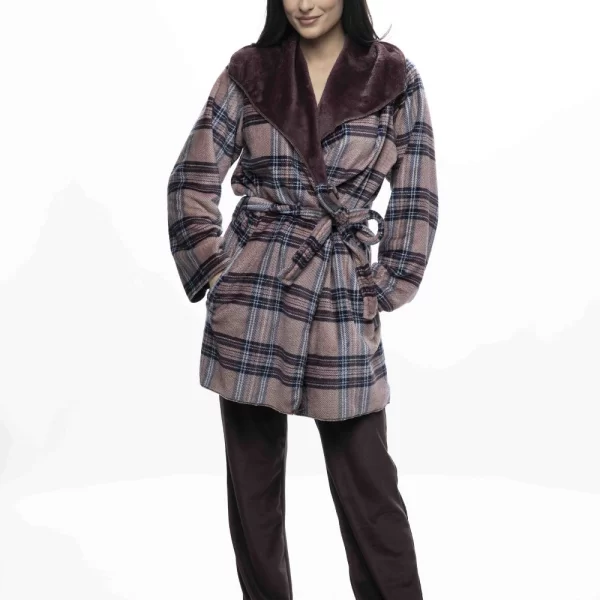 Γυναικεία Ρόμπα Galaxy Soft Fleece Καρό