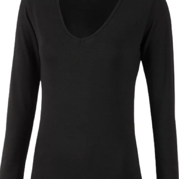 Γυναικεία Φανελάκια Impetus Μακρύ Μανίκι Ισοθερμικό Με V Λαιμόκοψη Μαύρο
