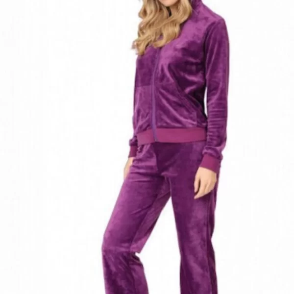 Γυναικεία Φόρμα Βελουτέ Μωβ