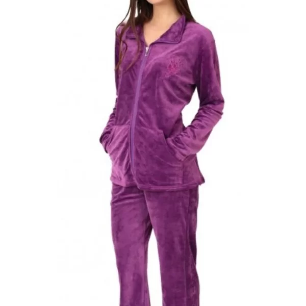 Γυναικεία Φόρμα Βελουτέ Μωβ