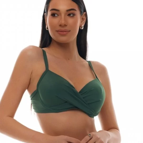 Γυναικείο Μαγιό BLUEPOINT Bikini Top Ντραπέ Cup D Πράσινο