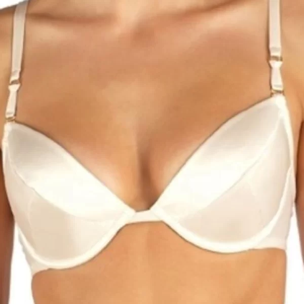 Γυναικειο Σουτιέν GOSSARD Superboost Satin Plunge Λευκό