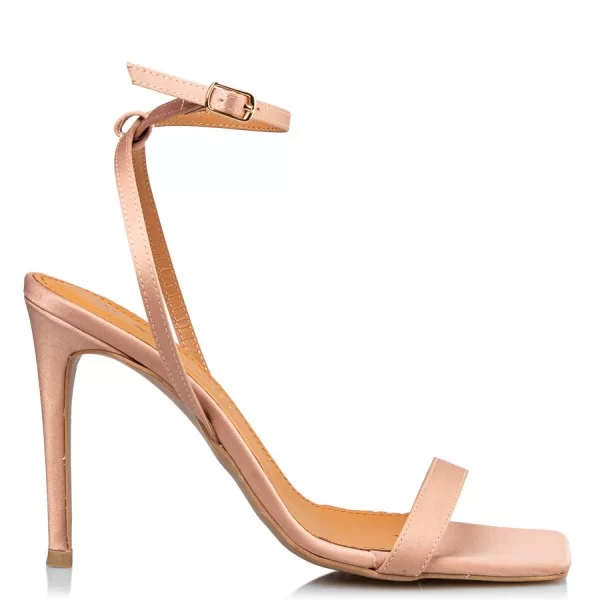 WRAPAROUND SATIN SANDALS