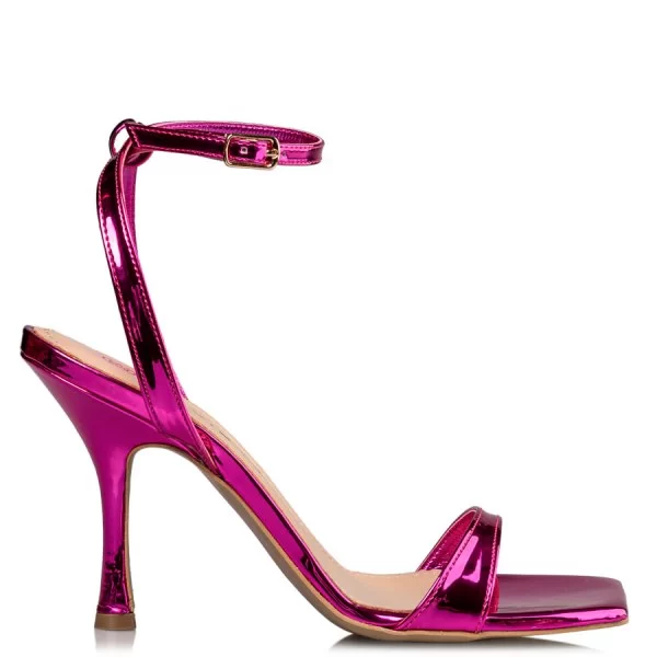 MIRROR ANKLE WRAP SANDALS