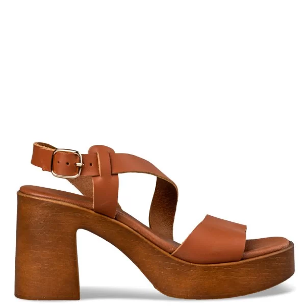PLATFORM MID HEEL SANDALS