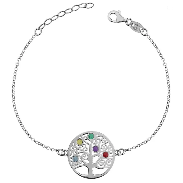 Βραχιόλι από ασήμι 925° Δέντρο της ζωής “Vitraux”.