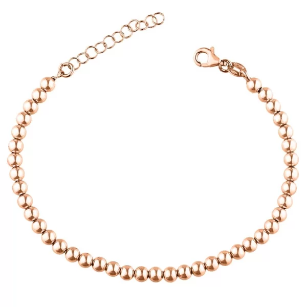 Βραχιόλι με Μπίλιες σε ροζ ασήμι 925°