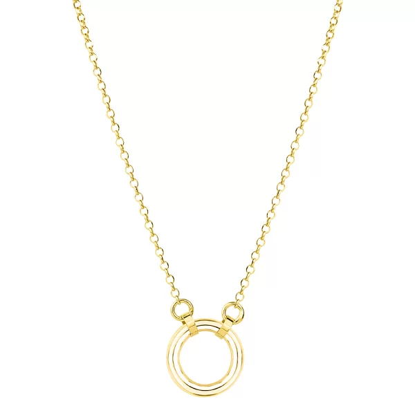 Κολιέ Circle από επιχρυσωμένο ασήμι 925°