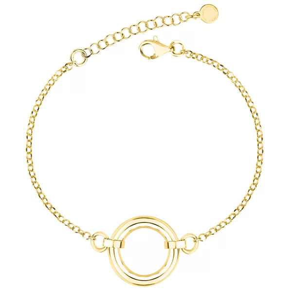 Βραχιόλι Circle από επιχρυσωμένο ασήμι 925°