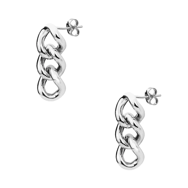 Σκουλαρίκια αλυσίδα από ασήμι 925°