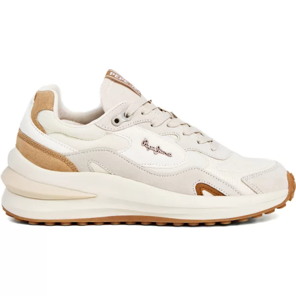 Pepe Jeans εκρού δερμάτινο sneaker WINSLOW PLS600035