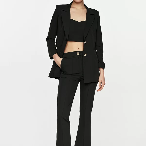 Μαύρο σακάκι με πέρλα κουμπιά