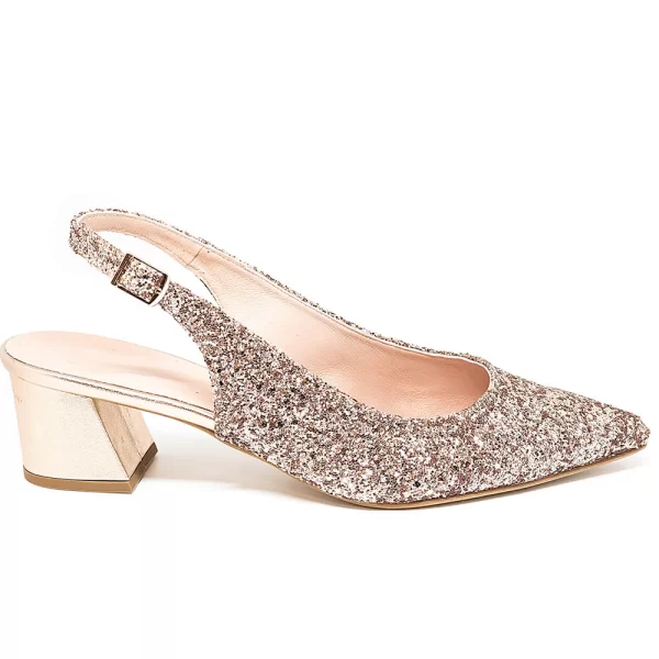 Bigshoes MX9123-37GL Δερμάτινη Γόβα Μπρονζέ 5.5cm