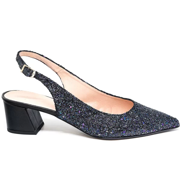 Bigshoes MX9123-01gl Δερμάτινη Γόβα Μαύρο 5.5cm