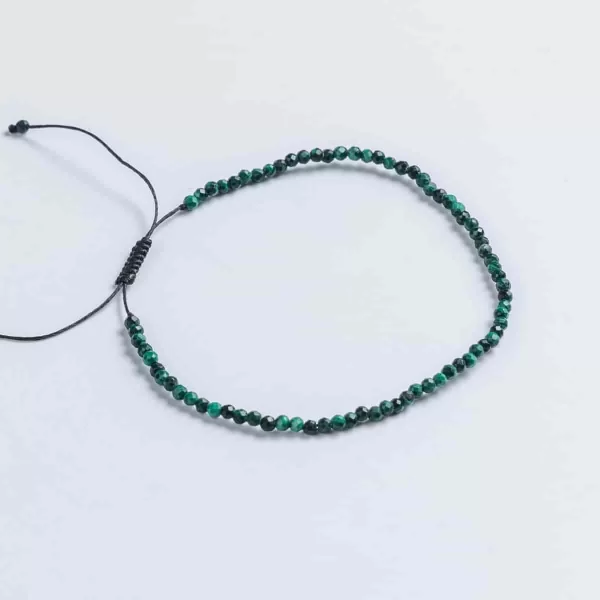 Χειροποίητο βραχιόλι CUORO με μικρές πολύτιμες πέτρες μαλαχίτη
