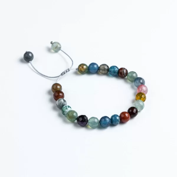 Χειροποίητο βραχιόλι Cuoro με αχάτη σε διάφορα χρώματα