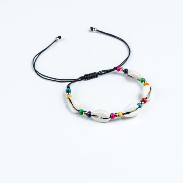 Μακραμέ βραχιόλι ποδιού Cuoro με κοχύλια