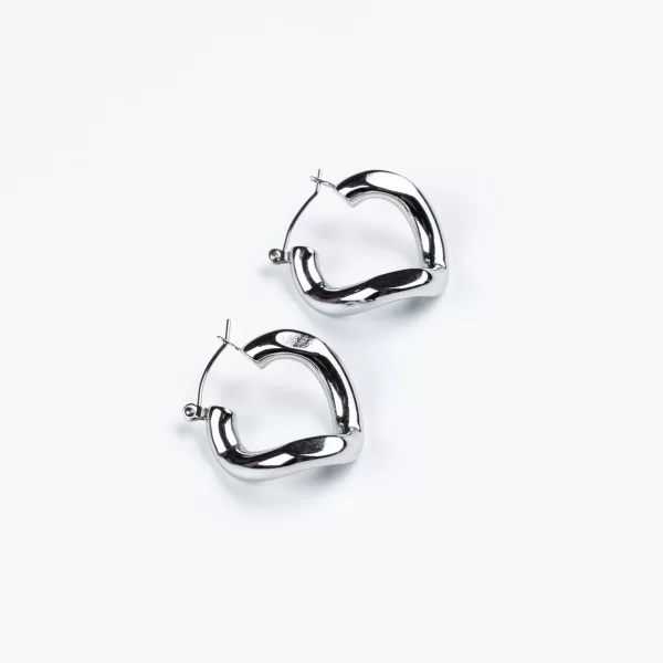 Σκουλαρίκια ατσάλινα Cuoro ασημί στριφτά