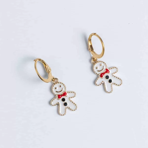 Σκουλαρίκια CUORO με μπισκοτούλη σε κρίκους