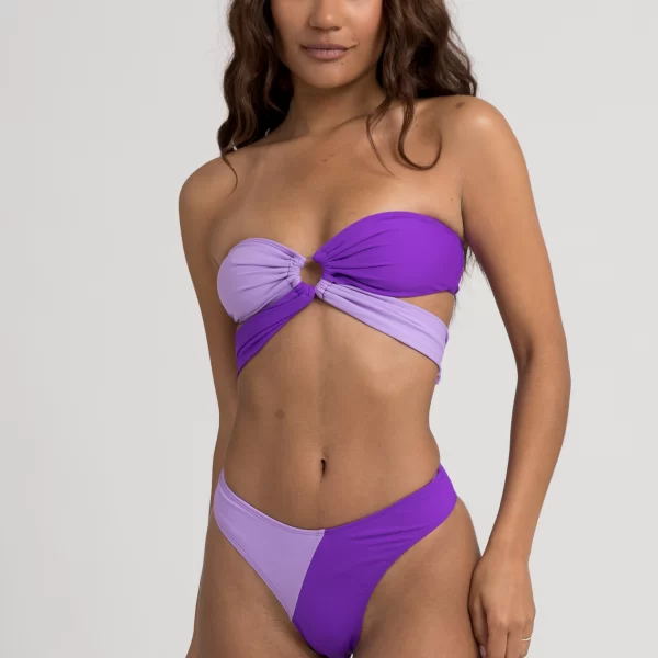 Μαγιό γυναικείο Bikini Strapless με Κρίκο & Brazil Lilac & Purple ET1415-1-Μωβ