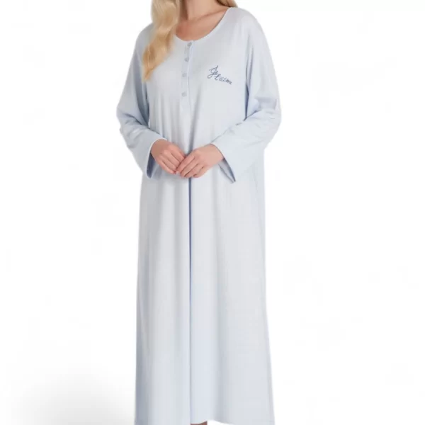 Νυχτικό γυναικείο μακρύ μονόχρωμο Pijadore PJDR1655-Σομόν