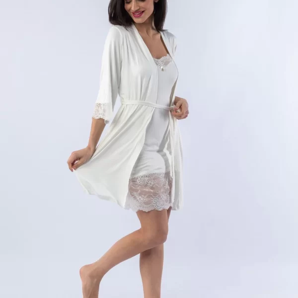 Σετ Νυχτικό - Ρόμπα Bambu Romantic Lace 10934