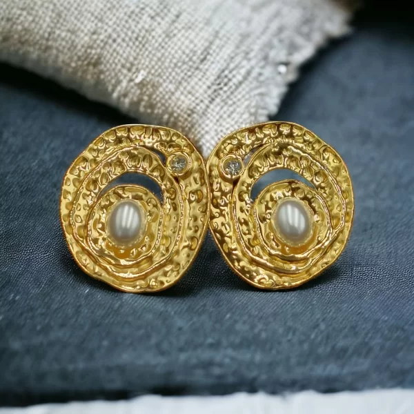 ΣΚΟΥΛΑΡΙΚΙΑ ΑΤΣΑΛΙ ΧΡΥΣΟ ΣΦΥΡΗΛΑΤΟ ΟΒΑΛ ΜΕ ΠΕΡΛΑ ΣΤΗ ΜΕΣΗ ΚΑΙ ΖΙΡΓΚΟΝ ΣΤΗΝ ΑΚΡΗ