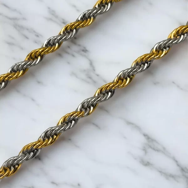 ΓΥΝΑΙΚΕΙΟ ΚΟΛΙΕ ΑΤΣΑΛΙ ΔΙΧΡΩΜΟ ΧΡΥΣΟ ΑΣΗΜΙ MARIZA