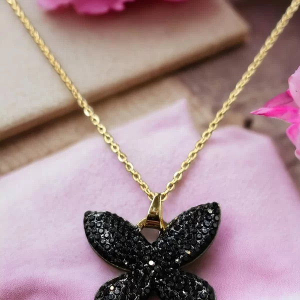 ΚΟΛΙΕ ΑΤΣΑΛΙ ΧΡΥΣΟ ΠΕΤΑΛΟΥΔΑ ΜΑΥΡΗ ΜΕ ΣΤΡΑΣ