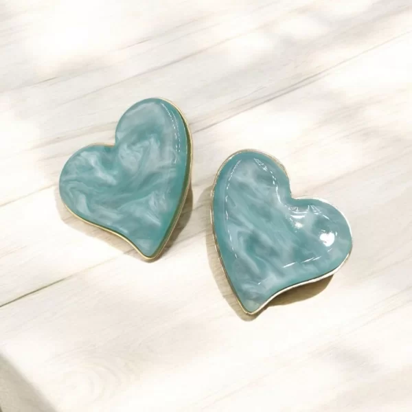 ΣΚΟΥΛΑΡΙΚΙΑ ΑΤΣΑΛΙ ΚΑΡΦΩΤΑ ΧΡΥΣΟ ΚΑΡΔΙΑ ΜΕ ΙΡΙΔΙΖΟΝ ΒΕΡΑΜΑΝ