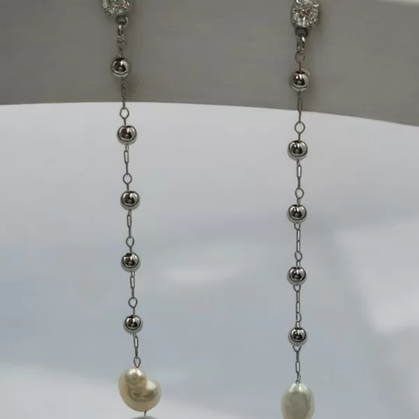 ΣΚΟΥΛΑΡΙΚΙΑ ΑΤΣΑΛΙ ΑΣΗΜΙ ΣΤΡΑΣ ΜΕ ΜΠΙΛΙΕΣ ΚΑΙ ΠΕΡΛΑ ΣΤΗΝ ΑΚΡΗ