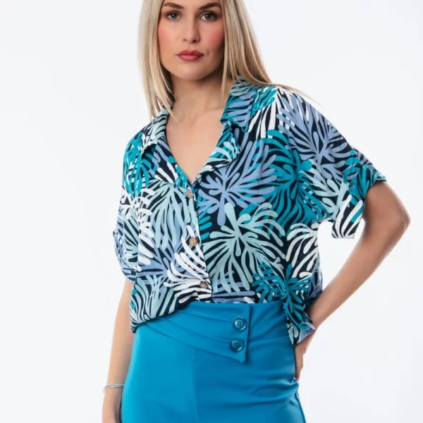 ΠΟΥΚΑΜΙΣΟ ΕΜΠΡΙΜΕ ΜΕ ΚΟΝΤΟ ΜΑΝΙΚΙ Σιέλ