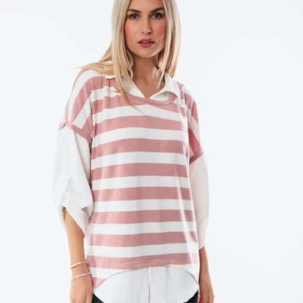 ΜΠΛΟΥΖΟΠΟΥΚΑΜΙΣΟ ΡΙΓΕ Ροζ