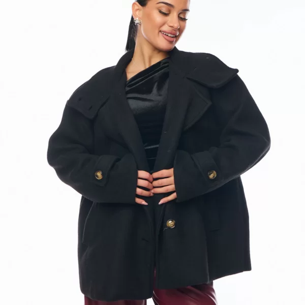 ΗΜΙΠΑΛΤΟ ΜΕ ΚΟΥΜΠΙΑ Μαύρο