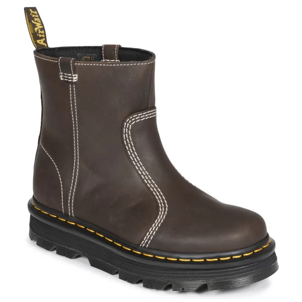 Μπότες Dr. Martens ZebZag Rigger Rigger Boot Dark Brown Wyoming