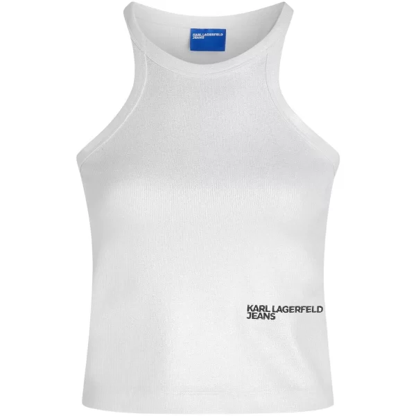 Αμάνικα/T-shirts χωρίς μανίκια Karl Lagerfeld KLJ Coated Ribbed Tank B1W17052