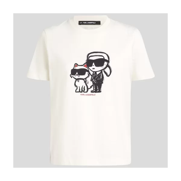 T-shirt με κοντά μανίκια Karl Lagerfeld IKON SKETCH DUO T-SHIRT