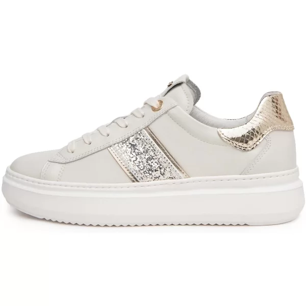 Sneakers NeroGiardini Velvet Osso 0100 T.Glitter Gr.910/625 T.Brill Plat