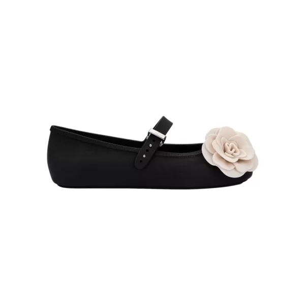 Μπαλαρίνες Melissa Soft Ballerina Petals - Black/Beige