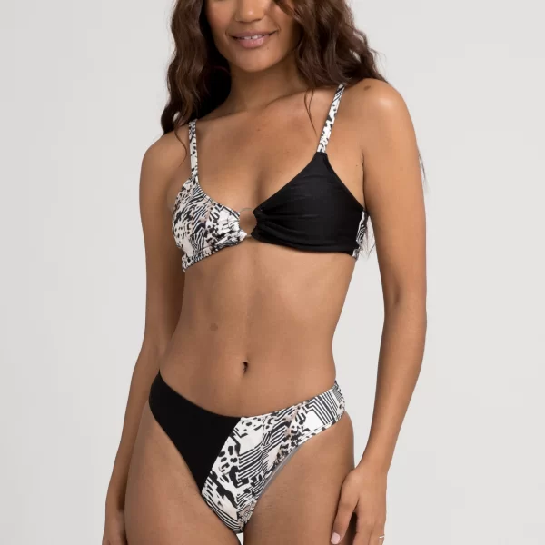 Μαγιό γυναικείο Μπουστάκι με Διακοσμητικό Κρίκο - Animal Print ET1409-3-Μαύρο