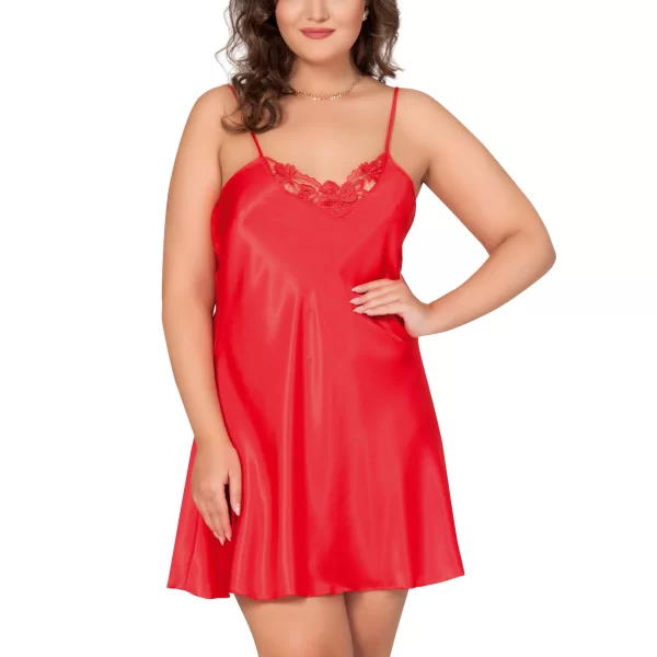 Babydoll σατέν Purple & Red MG10046-Κόκκινο