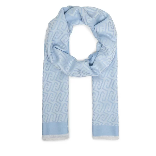 LIU JO SOFT AC_2A6A01_MIN OF 2 STOLA NEW LOGO CHAIN JACQ ΚΑΣΚΟΛ ΓΥΝΑΙΚΕΙΟ 2A6001T0300-44115 LightBlue